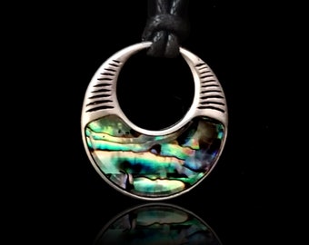 Pendentif Paua Shell Circle