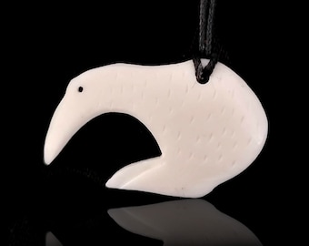 Pendentif en os d’oiseau de kiwi maori