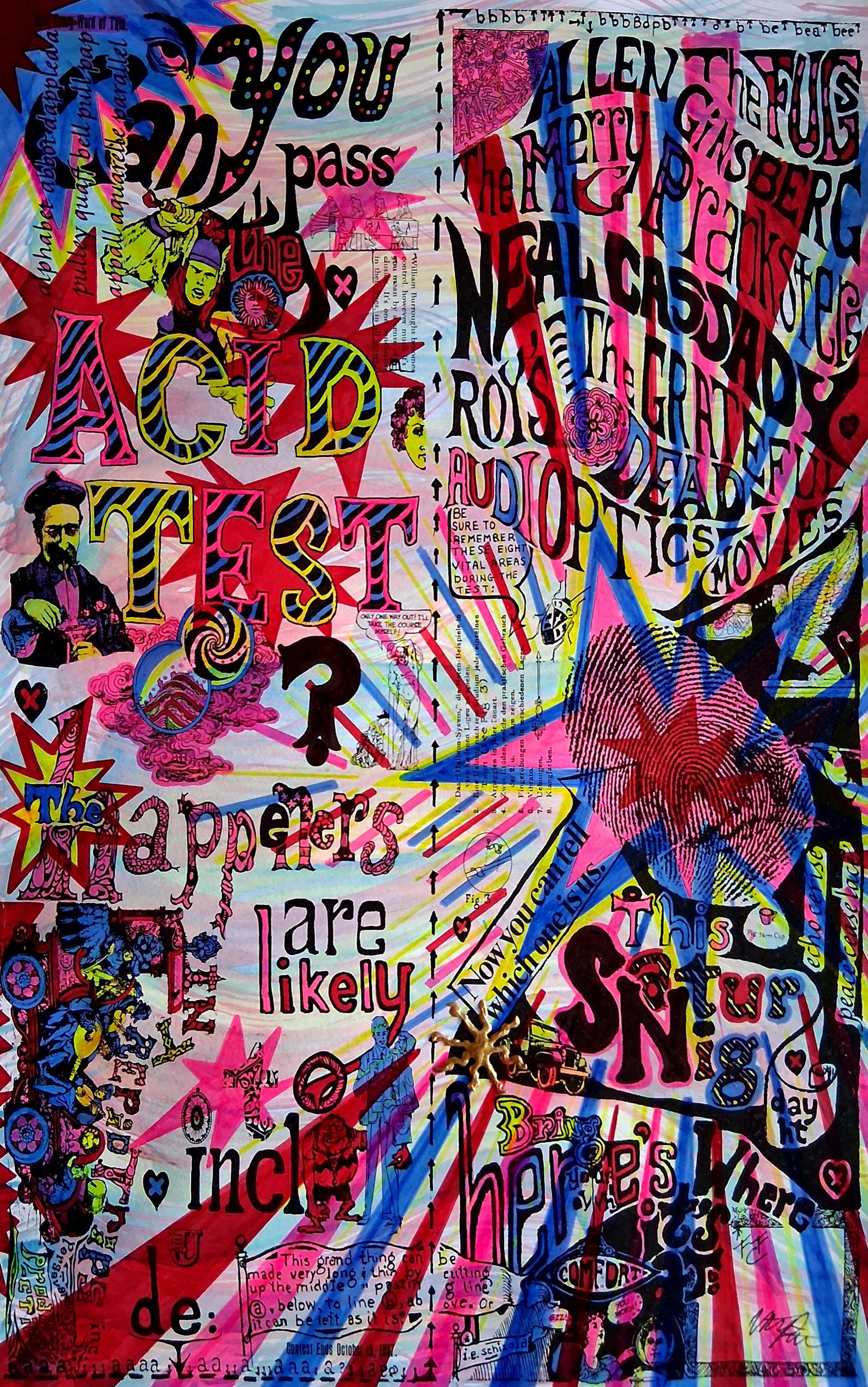 12x19 Official Merry Prankster Intrepid Trips Blacklight Acid Test