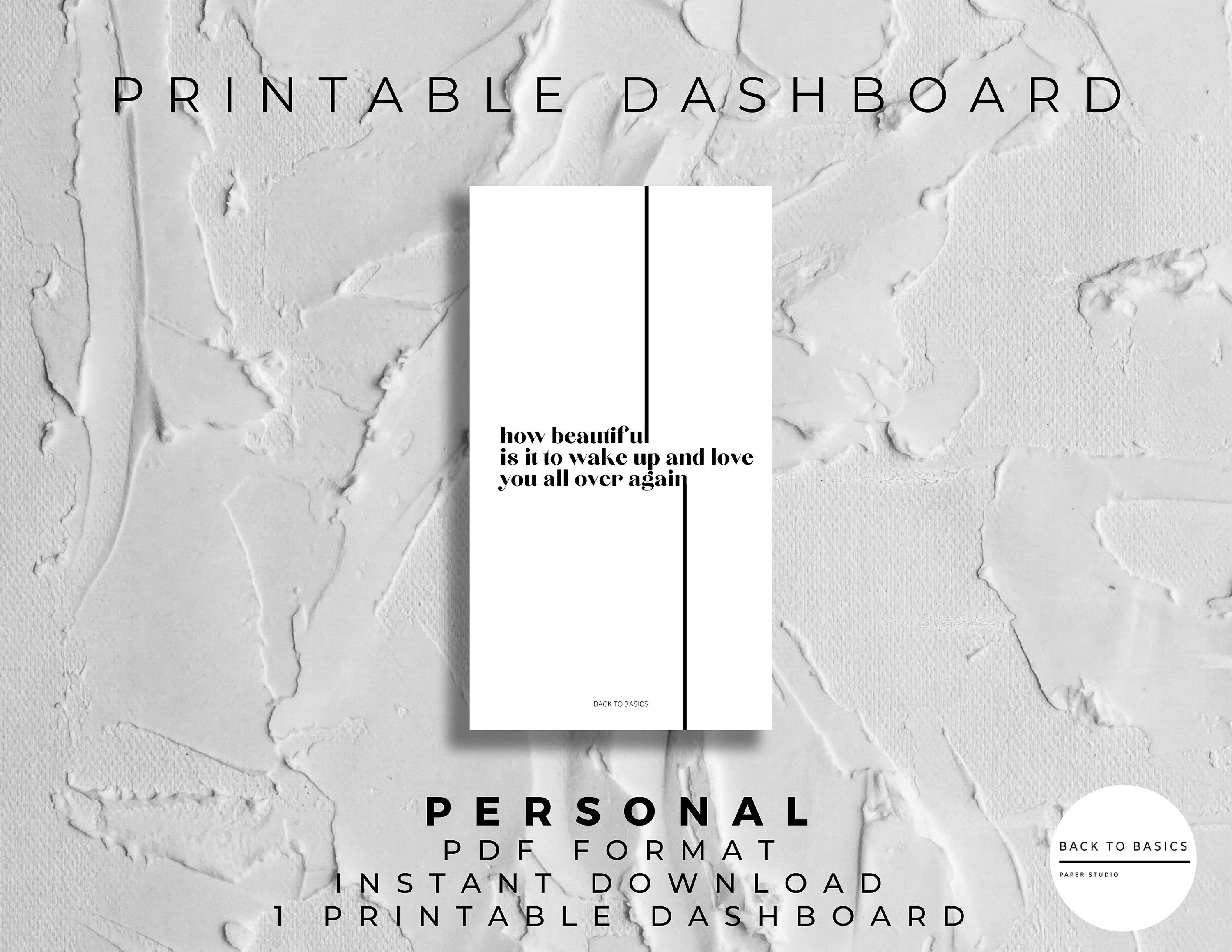 PERSONAL RINGS 'How To' Digital Printable Dashboard