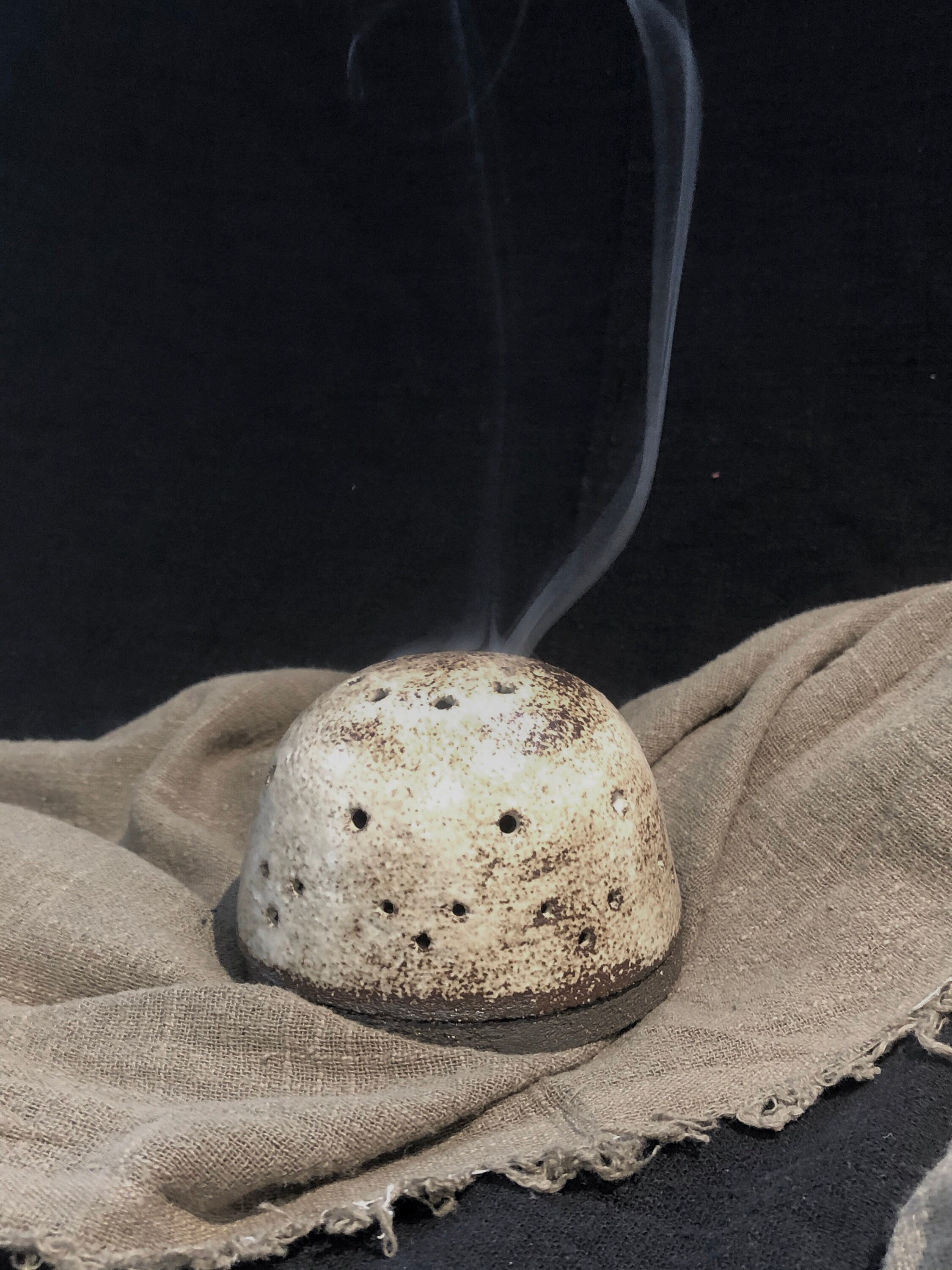 Incense cone burner homemade ceramic decoration. Perfume Etsy