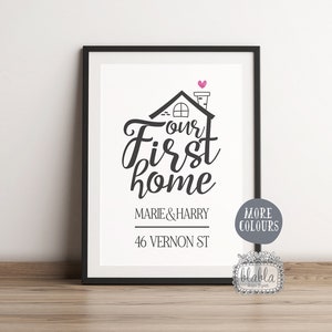 Personalised First House Gift, Our First Home Print, New Home Gift, First House gift, First House Wall Art