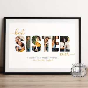 Personalised Poster, Birthday Gift, Best Sister Gift, Best Sisters Poster, Sisters Photo Collage, Sister Gift,  Birthday Poster, Best Sister