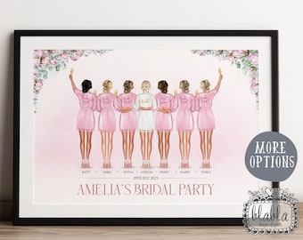 Bride Squad Print, Bride Gift, Flower Girl, Wedding Gift, Gift for Bride, Bridesmaid Gift, Bridesmaid Proposal, Wedding Print, Wedding Gift