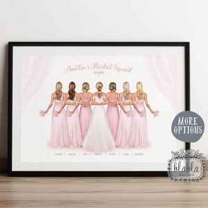 Bridal Party Gift, Bride Gift, Flower Girl, Wedding Gift, Gift for Bride, Bridesmaid Gift, Bridesmaid Gift, Wedding Print, Wedding Gift