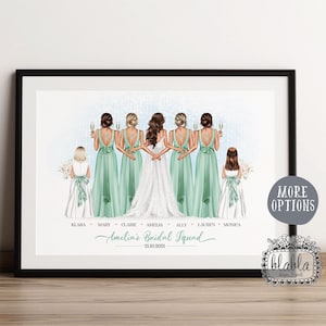 Bride Squad Print, Bride Gift, Flower Girl, Wedding Gift, Gift for Bride, Bridesmaid Gift, Bridesmaid Proposal, Wedding Print, Wedding Gift