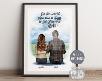 Fathers Day Gift, Gift for Daddy, Fathers Day Personalised Gift, Gift for Dad, Dad and Daughter, Personalised Gift, Father's Day