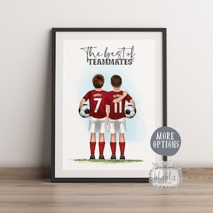 Football best Teammates Personalised Gift, Football Fan Room Decor, Football Quotes, Sports Gift Personalised Gift, Digital File