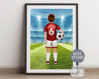 Personalisierte Fußball Fußball SPIELER, Fußball Fan Zimmer Dekor, Fußball Zitate, Sport Geschenk personalisiertes Geschenk, digitale Datei