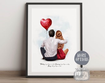 Personalised Couple Print, Valentines Personalised Gift, Family Poster, Boyfriend Gift, Girlfriend Wall Art, Couple Gift, Personalised Gift