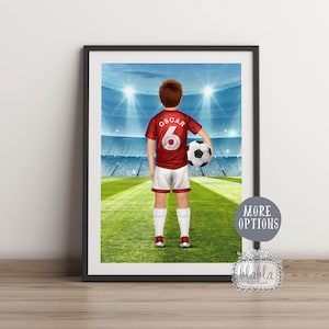 Personalised Football Soccer PLAYER, Football Fan Room Decor, Football Quotes, Sports Gift Personalised Gift, Digital File