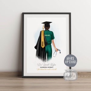 Aangepaste paramedicus cadeau, gepersonaliseerd paramedicus afstudeercadeau, toekomstige tandarts geschenken, PhD cadeau, paramedicus verpleegkundige universiteit cadeau digitaal bestand