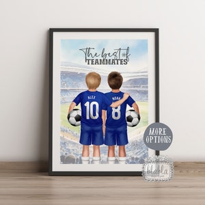 Regalo personalizzato per i migliori compagni di squadra di calcio, decorazione per la stanza dei tifosi di calcio, citazioni sul calcio, regalo sportivo personalizzato, file digitale