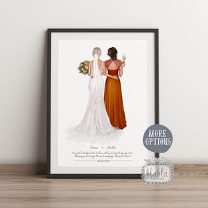 Personalised Gift for Bridesmaid, Gift for Maid of Honour, Gift for Bride, Bridesmaid Gift, Bridesmaid Print, Wedding Print