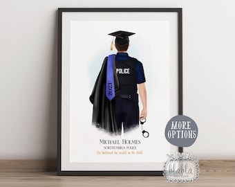 Custom Personalised Graduation, Police graduation gift, Congratulations On Your Graduation, Police School Gift, Police Officer Gift, NYPD