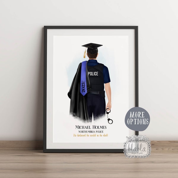 Custom Personalised Graduation, Police graduation gift, Congratulations On Your Graduation, Police School Gift, Police Officer Gift, NYPD