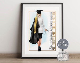 Doktor Abschluss Geschenk, Doktor Abschluss Geschenk, Doktor Absolventen, Doktor Geschenk für sie, Zahnarzt, Tierarzt, Krankenschwester Universität Geschenk digitale Datei