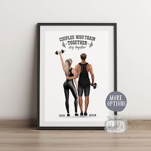 Personalised Gym Couple Gift, Gym Birthday Gift, Couple Personalised Gift, Valentines Gift, Boyfriend Personalised Gift, Valentines Day