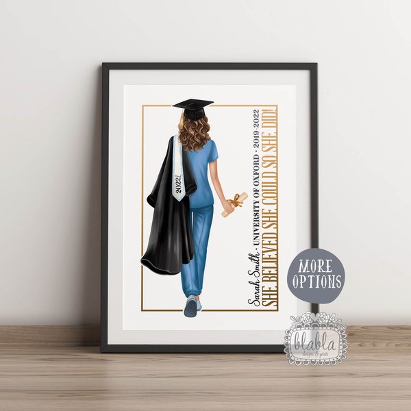 Nurse Graduation Gift, Doctor graduation gift, Doctorate graduates, PhD Gift For Her, Dentist, Vet Nurse University Gift Digital File