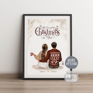 Paar Weihnachtsgeschenk, Paar personalisierte Weihnachten Print, You and Me Print, Geschenk für Freundin, Geschenk für Freund, Paar Custom Poster