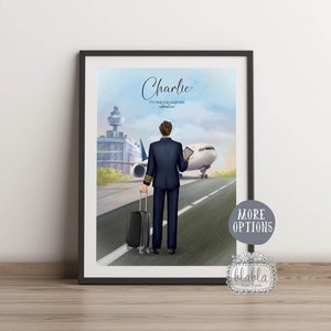 Presente personalizado para piloto, presente personalizado para tripulação de cabine, presente para comissário de bordo, presente de viagem, presente personalizado, presente personalizado