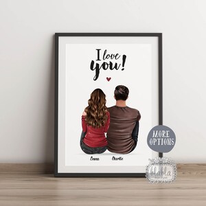 Couple Personalised Gift, Valentines Personalised Gift, Family Poster, Boyfriend Gift, Girlfriend Wall Art, Couple Gift, Personalised Gift