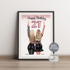21st Birthday Gift, Friend Gift, Friend Birthday Gift, Best Friend Gift, Friend Gift, Friend Wall Art, Birthday Gift, Personalised Gift