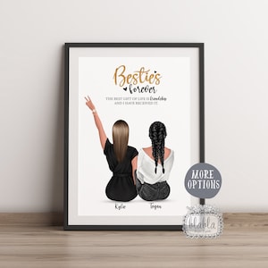 Friends Personalised Gift, Best Friend Gift, Best Friend Poster, Friend Gift, Friend Wall Art, Birthday Gift, Personalised Gift
