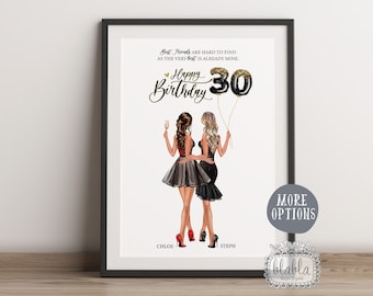 30th Birthday Gift, Friend Gift, Friend Birthday Gift, Best Friend Gift, Friend Gift, Friend Wall Art, Birthday Gift, Personalised Gift