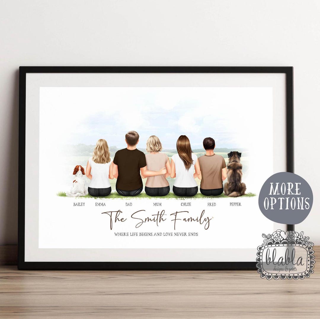 Personalized Family Print: Custom Portrait Art - Etsy