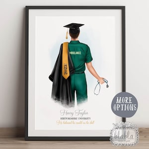 Presente personalizado para paramédico, presente personalizado de formatura para paramédico, presentes para futuros dentistas, presente para doutorado, presente para paramédico para enfermeiro universitário