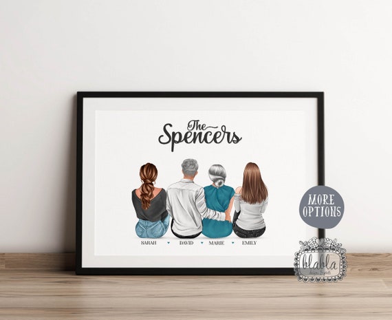 Personalised print A4Gift For mum grandparents kids Family fathers dayGift Print Personalised print A4Gift For mum grandparents kids Family fathers dayGift Print