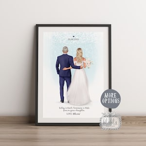 Personalised Mother of the Bride Gift, Custom Bride and Mother Portrait Art, Mother of the Bride Custom, Custom Wedding, Wedding Gift image 9