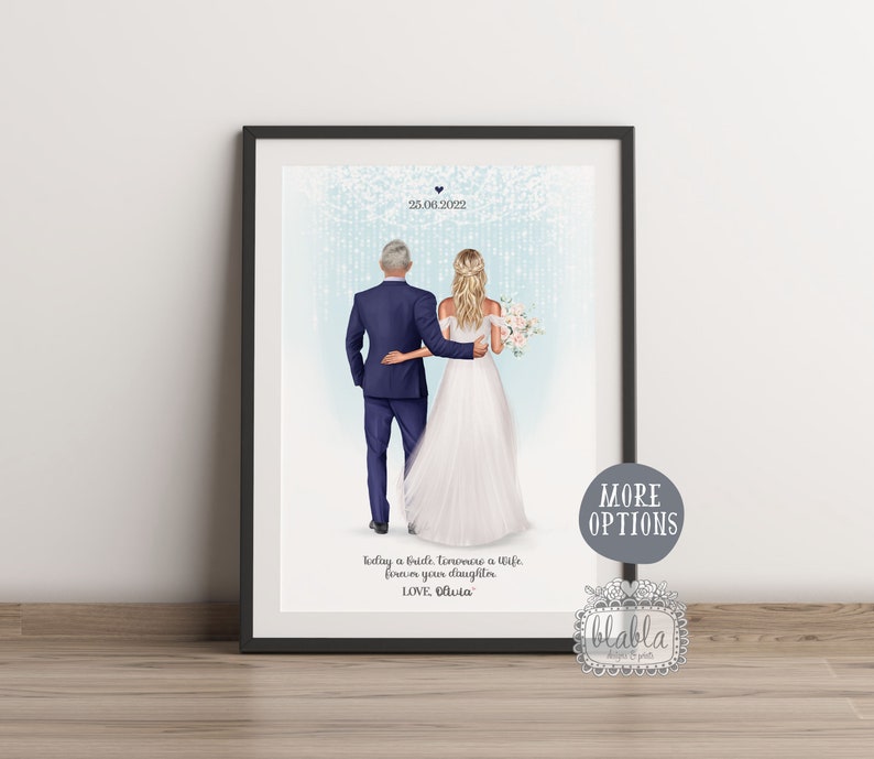 Personalised Mother of the Bride Gift, Custom Bride and Mother Portrait Art, Mother of the Bride Custom, Custom Wedding, Wedding Gift image 9
