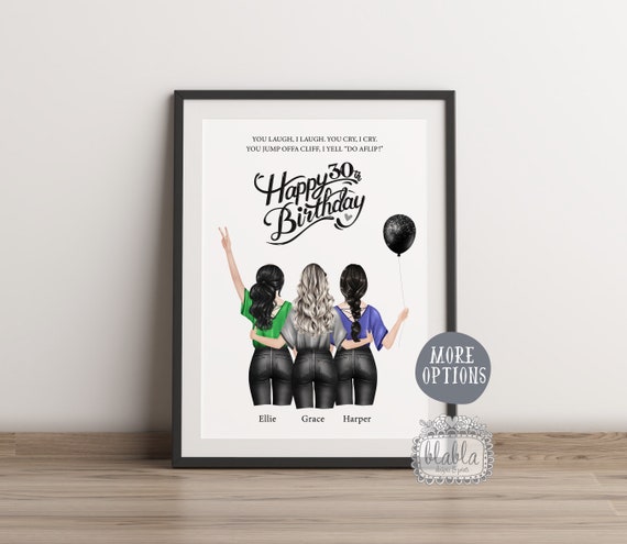 30th Birthday Gift 3 Friends Friend Birthday Gift Best Friend
