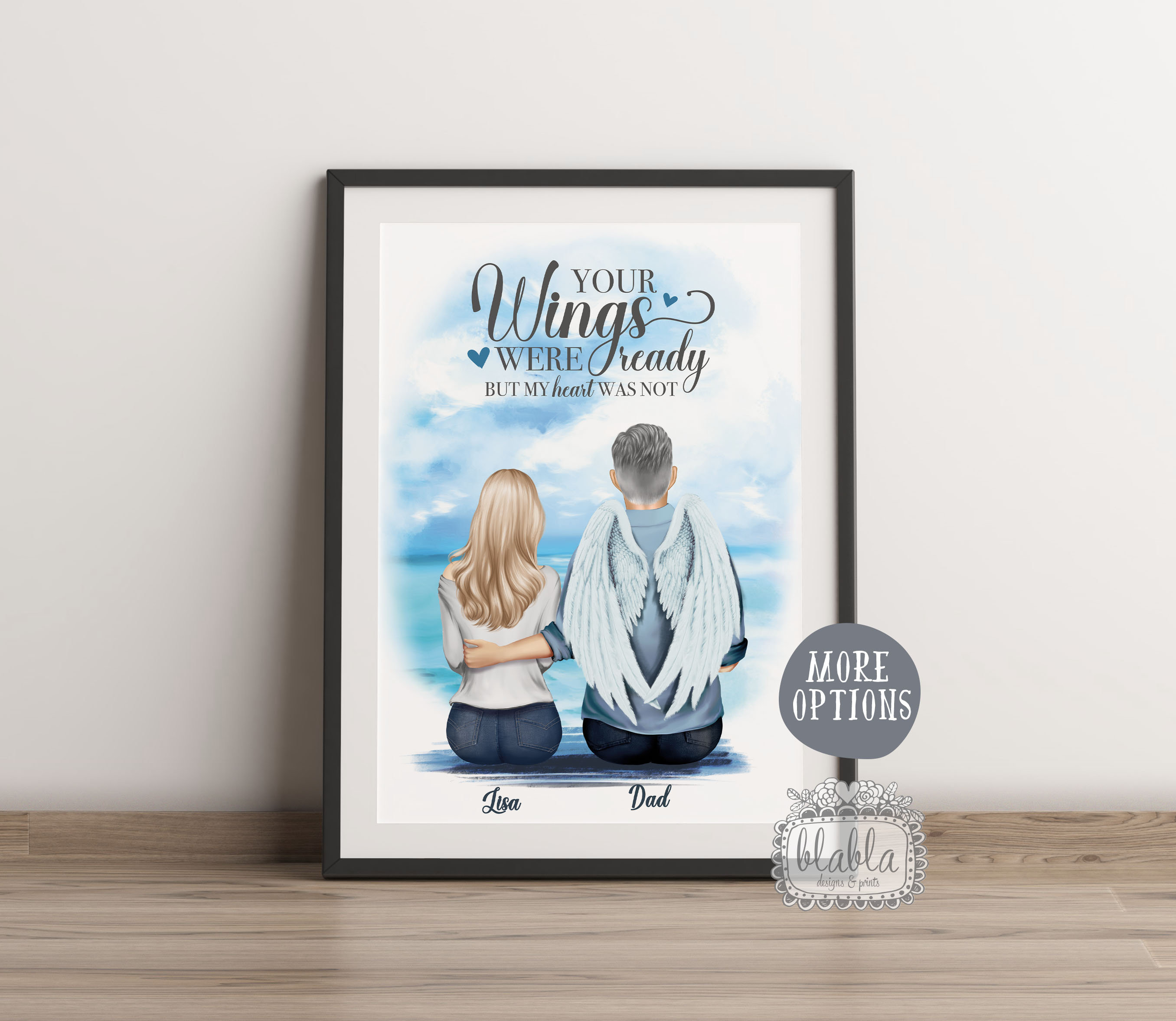 Kenon Personalisierte Erinnerungsdecke Mit Foto – 'A Hug From Heaven' Gedenkgeschenk In 3 Größen