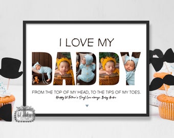 1st Fathers Day, Daddy Gifts, First Fathers Day, Personalised Photo Gift,  Gifts for Dad, Dad Gift, Fathers Gift, Personalised Gift, Print