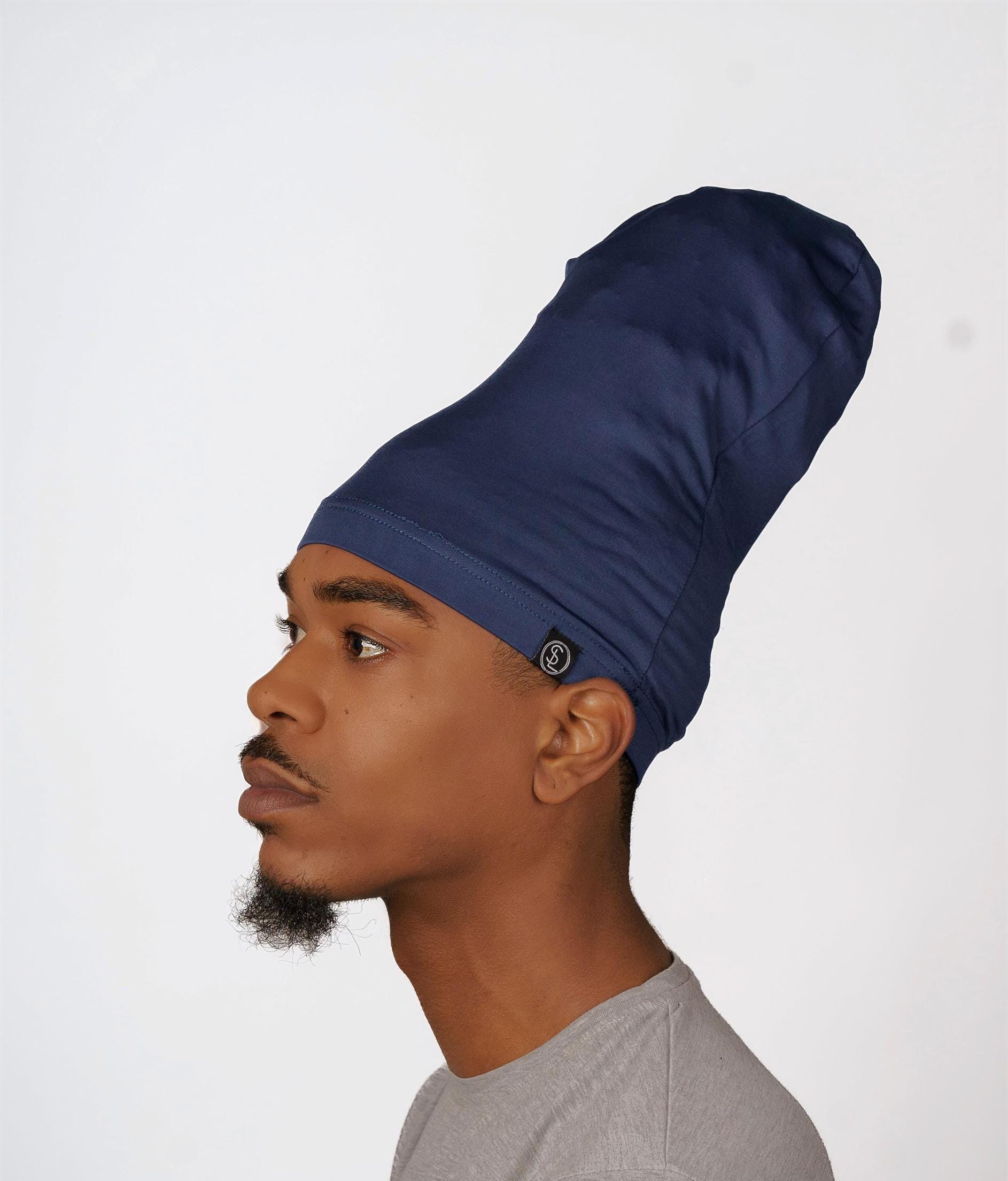 Loc Sock | Loc Cap Open Back | 15 Inches Length | HairCap | Sleeping Cap | Loc Sleep Cap | Braid Cap | Loc Cap | Navy Blue
