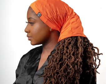 Calzino Loc / Cappello Loc aperto sulla schiena / Cuffia per capelli / Cuffia per dormire / Cuffia per dormire Loc / Cuffia con treccia / Cappello Loc / Arancione / M/L
