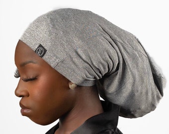 Calzino Loc / Cappello Loc aperto sulla schiena / Cuffia per capelli / Cuffia per dormire / Cuffia per dormire Loc / Cuffia con treccia / Cappello Loc / Grigio / M/L