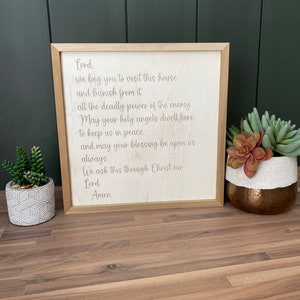 Night Prayer sign - Catholic Home Decor - Catholic Farmhouse - Laser Sign - Confirmation Gift - Wedding/Housewarming Gift - Ancient Night