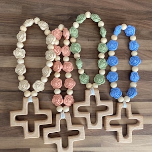 Silicone Decade Rosary – Catholic Sensory Toy for Baby | Baptism Gift for Boys or Girls | Baby - Friendly First Rosary | Christian Baby Gift