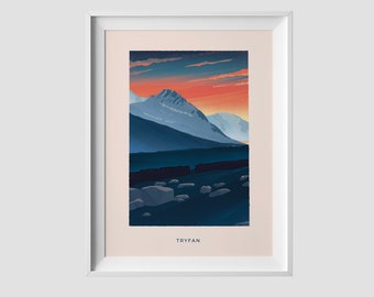 Tryfan, Snowdonia, A4 Print