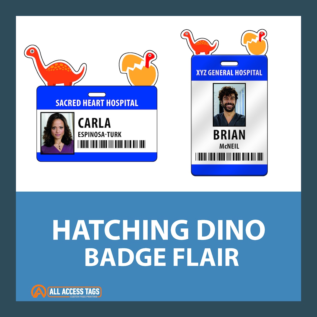 Hatching Dino Badge Topper & Badge Flair - Etsy