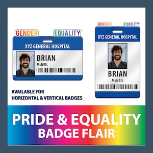 Badge Buddy Flair: Pride & Gender Equality - Durable, Antibacterial