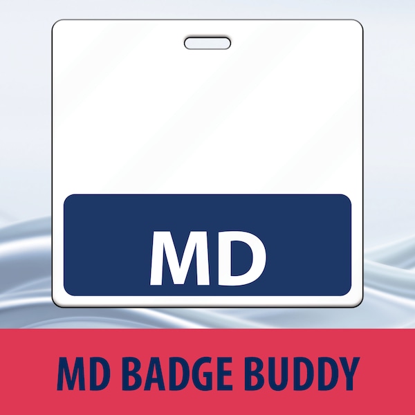 MD Navy Blue Badge Buddy Plastic Card - FREE SHIPPING!