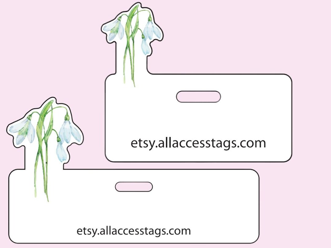 January Snowdrop Badge Topper & Badge Flair - Etsy