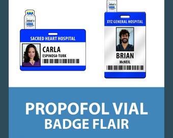 Propofol Vial Badge Topper & Badge Flair