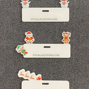 Christmas Flair / Badge Topper 3 Pack - Horizontal ID oder Vertikal ID Santa, Rudolph & Elf, Rentier und Schneemänner!
