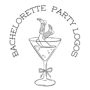 Thema discocowgirl - vrijgezellenfeestlogo&#39;s - set van 5